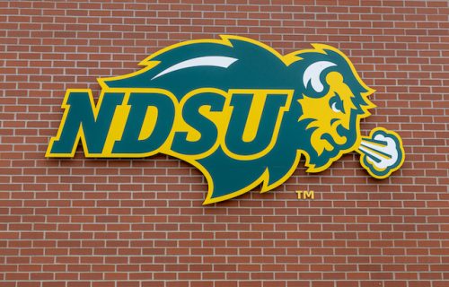 NDSU logo on wall